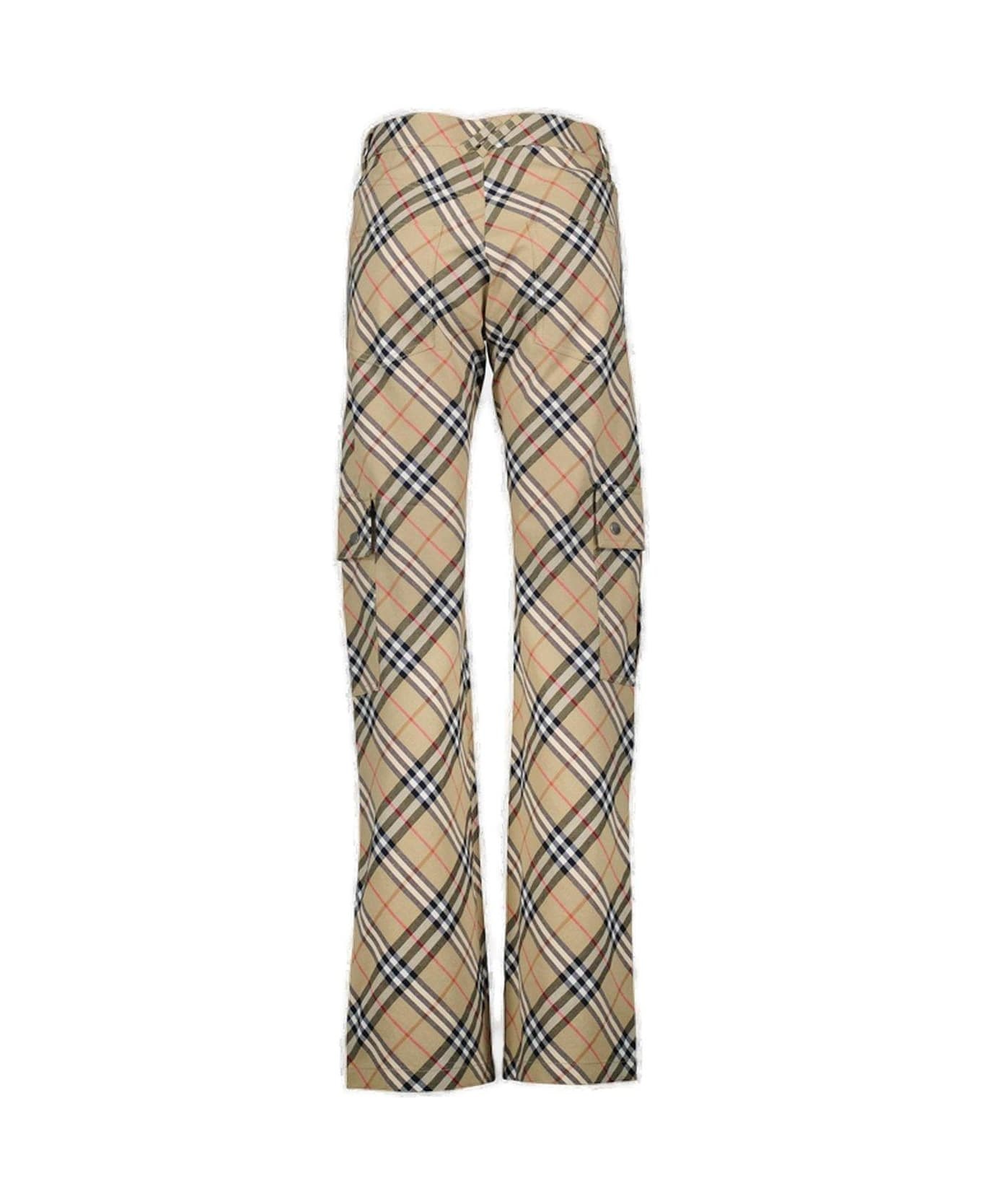 Straight-leg Checked Cargo Pants - 2