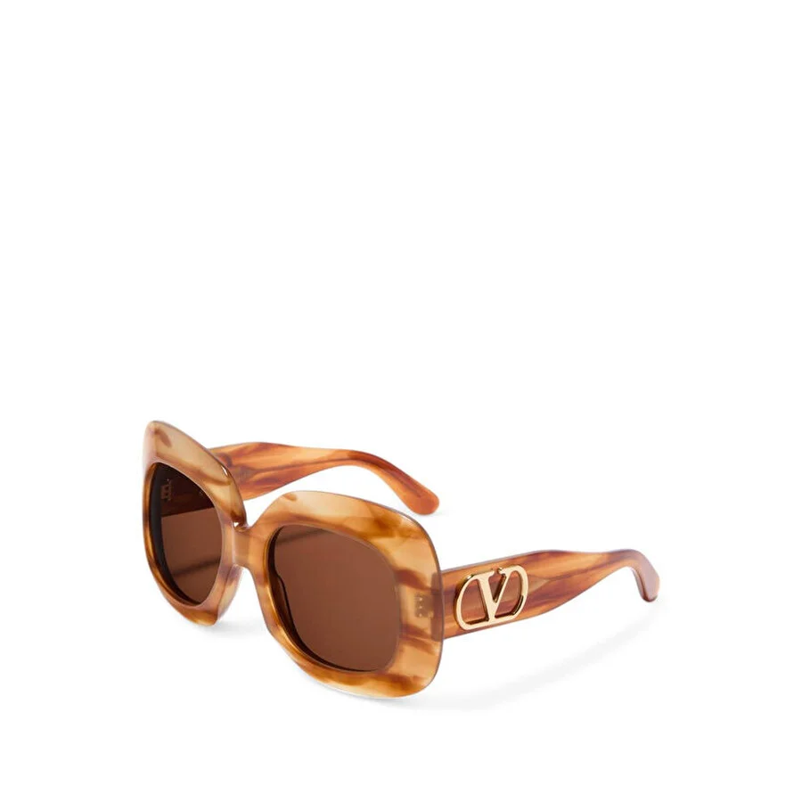 Valentino Brown Square Ladies Sunglasses VLS-180 D 59 - 1