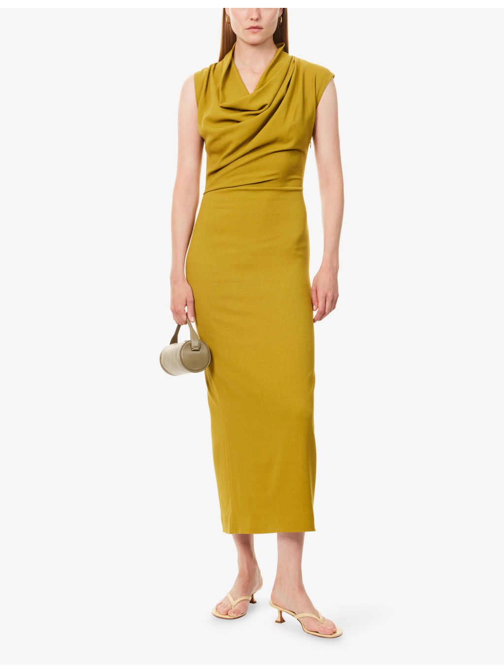 Babette Cowl-Neck Stretch-Wool Maxi Dress - 2