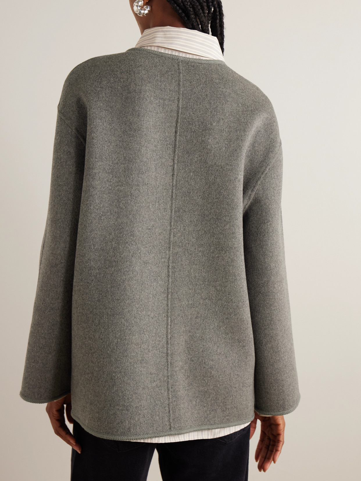 Oversized Wool And Cashmere-blend Jacket - 3