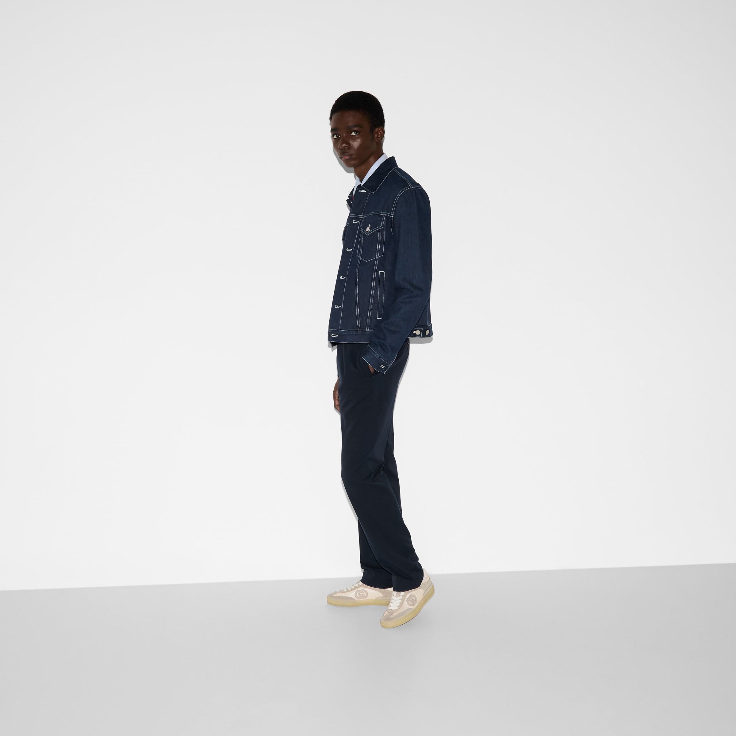 Cotton gabardine pant with Web - 6
