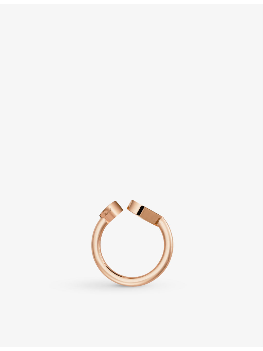 Happy Hearts 18ct rose-gold, 0.04ct diamond and mother-of-pearl ring - 2
