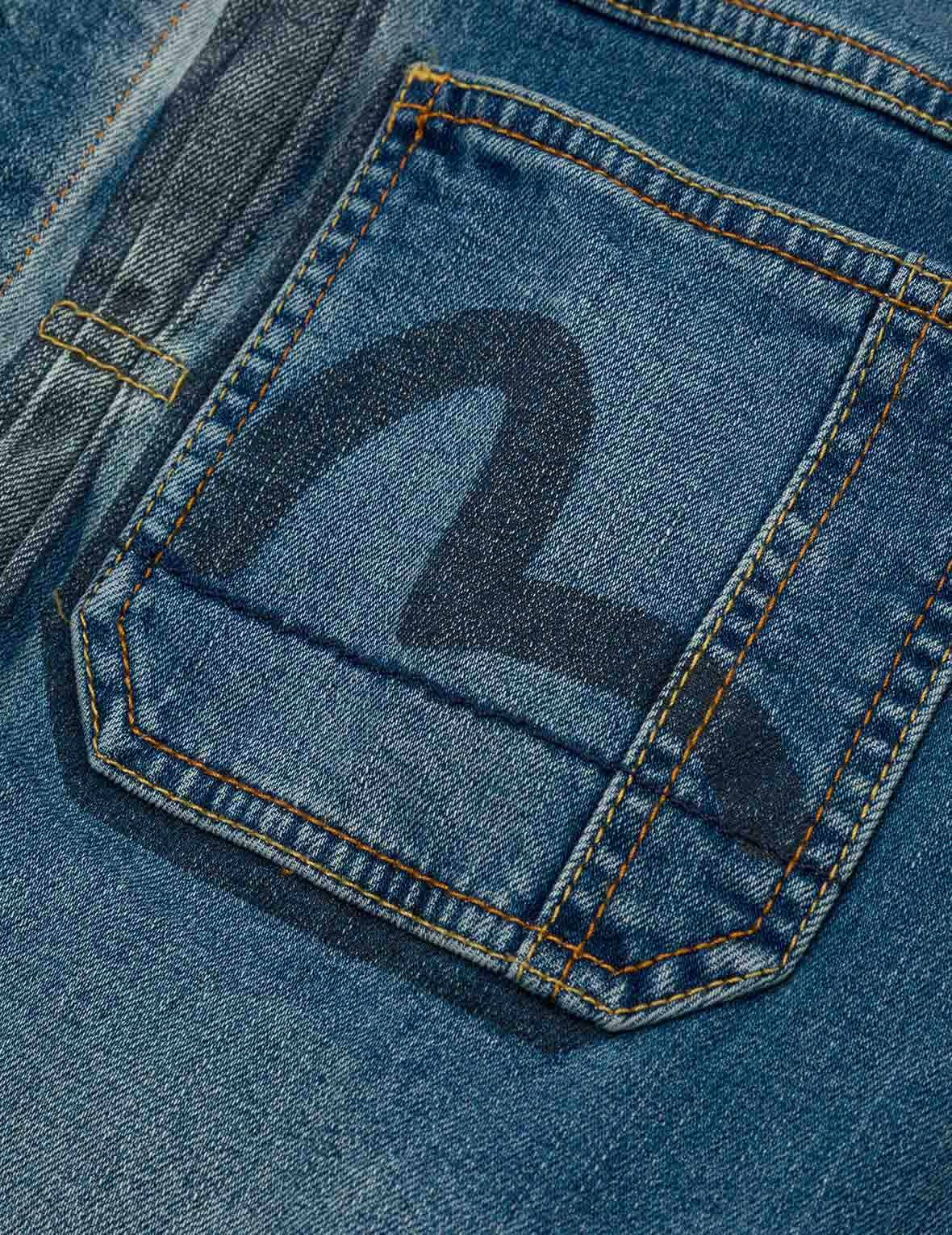 Two-tone Daicock Inserted Regular Fit Denim Jacket - 6