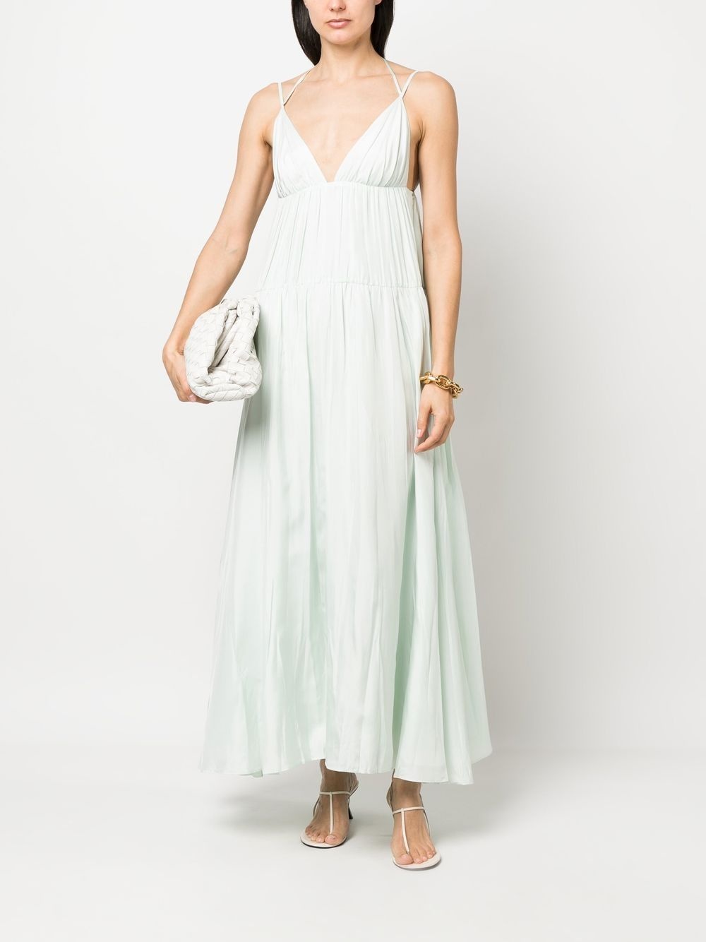 V-neck spaghetti-strap dress - 2