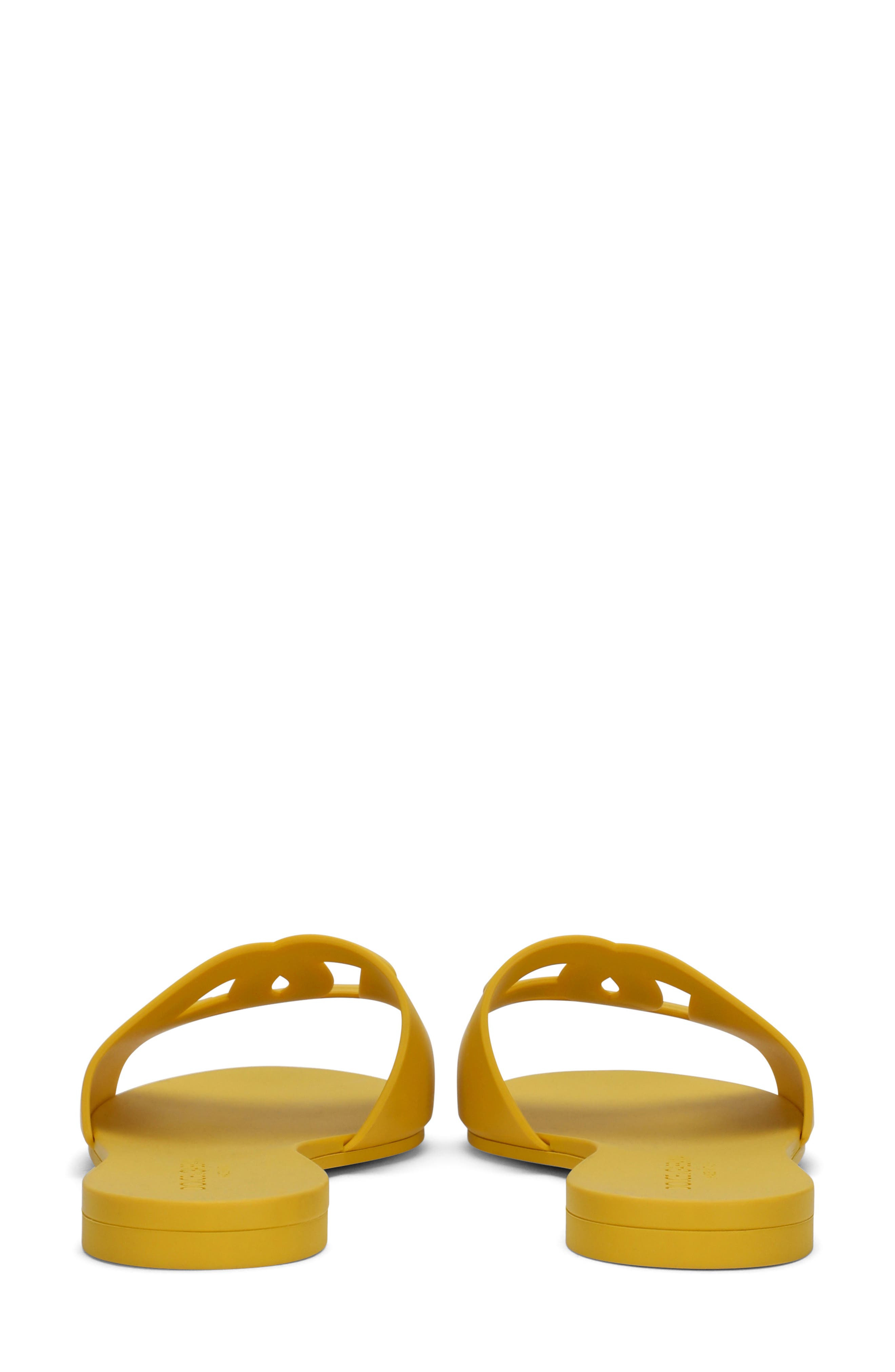 Dolce&Gabbana Bianca Interlock Slide Sandal in Yellow at Nordstrom - 4