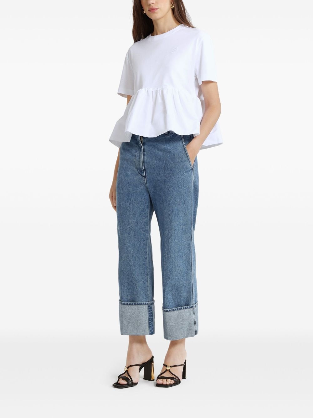 ruffle-hem T-shirt - 2