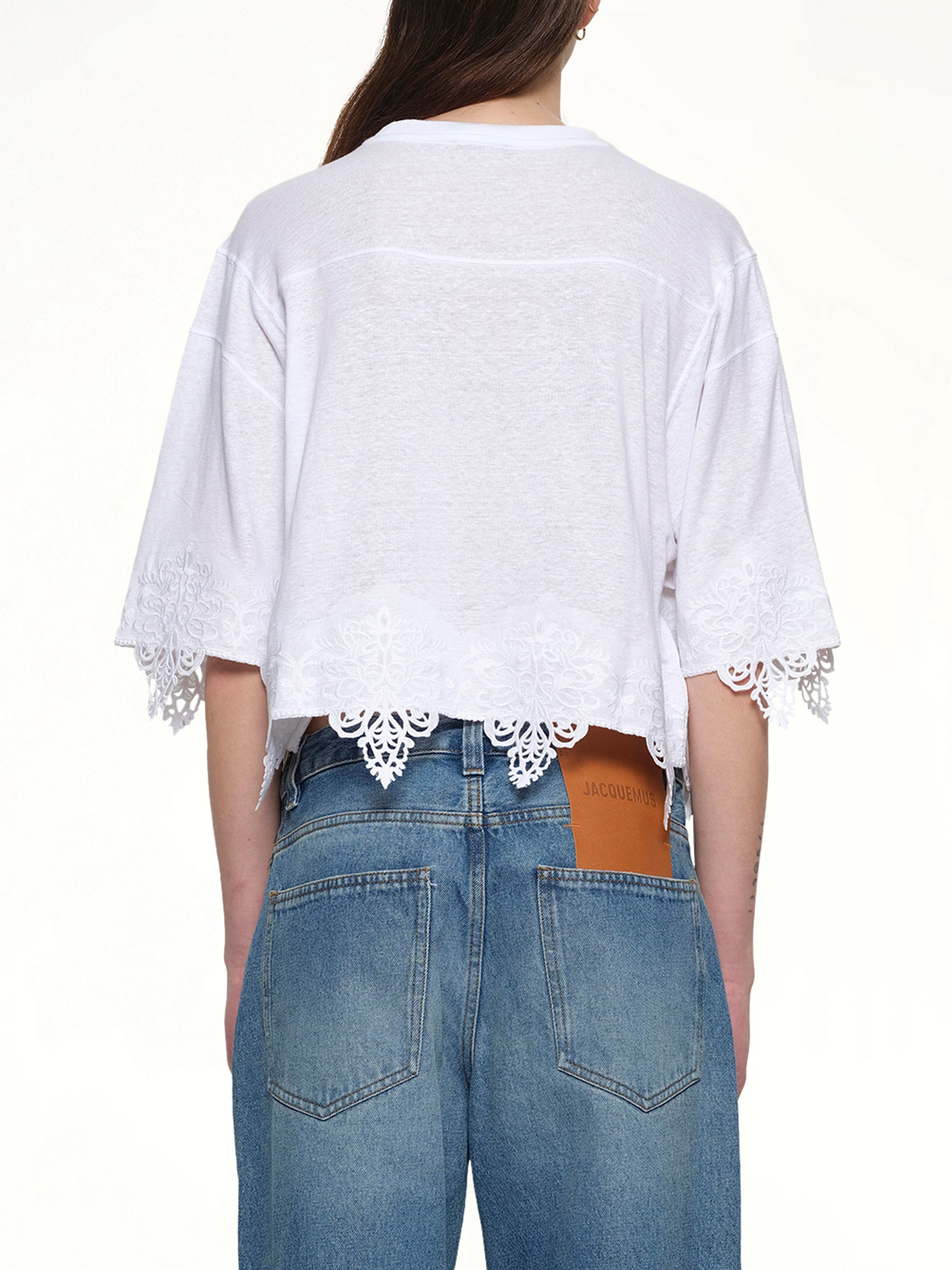 Balmain Emblem Baseball T-Shirt in White - 5