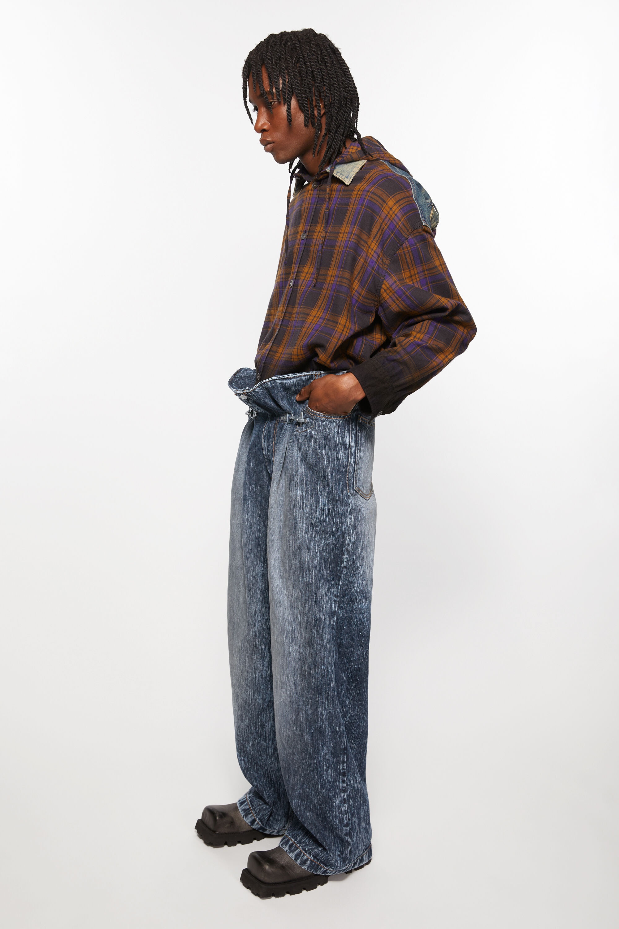 Denim trousers - Stone grey - 4