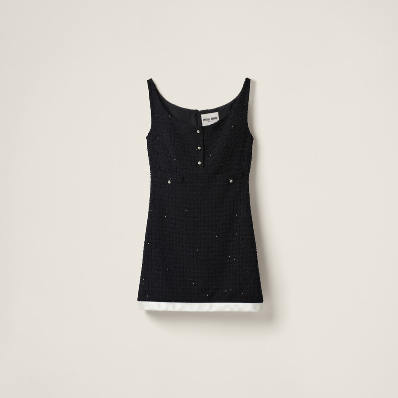 Sequined bouclé mini-dress 1