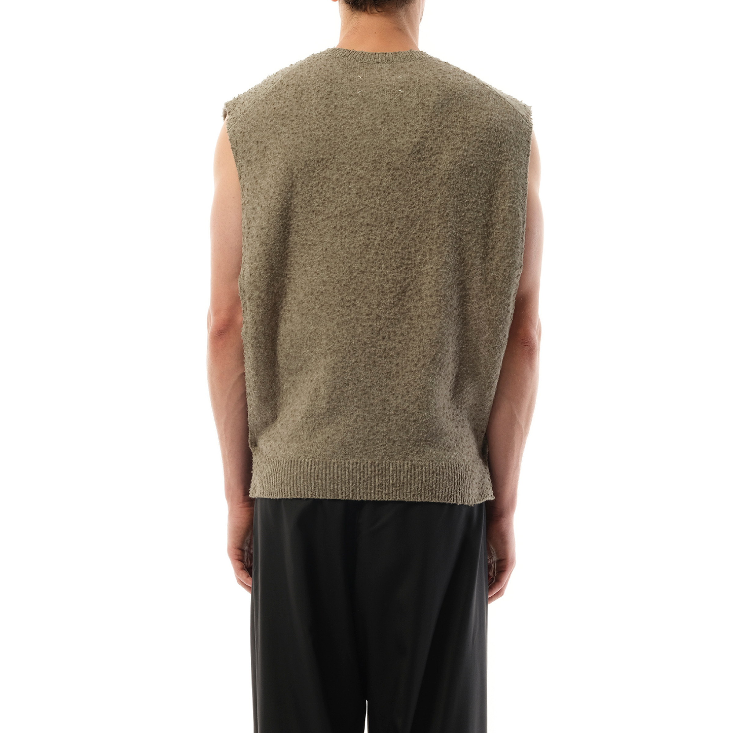 Wool Stole in Sage Green - 6