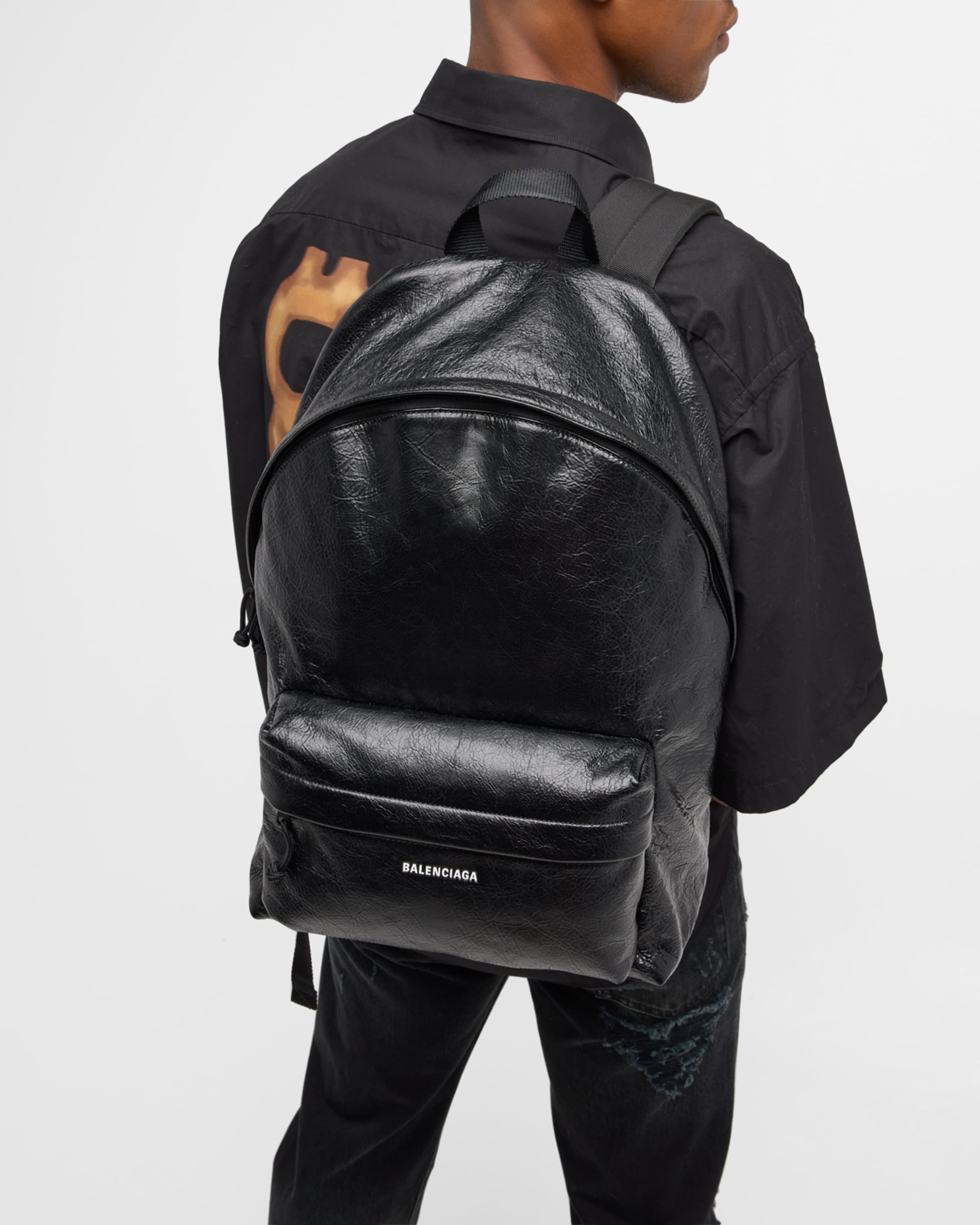 dalston leather backpack Hudson Black Laptop Backpack for and zippers ensure durability Color:Vintage Black with Gold Black Friday Exclude