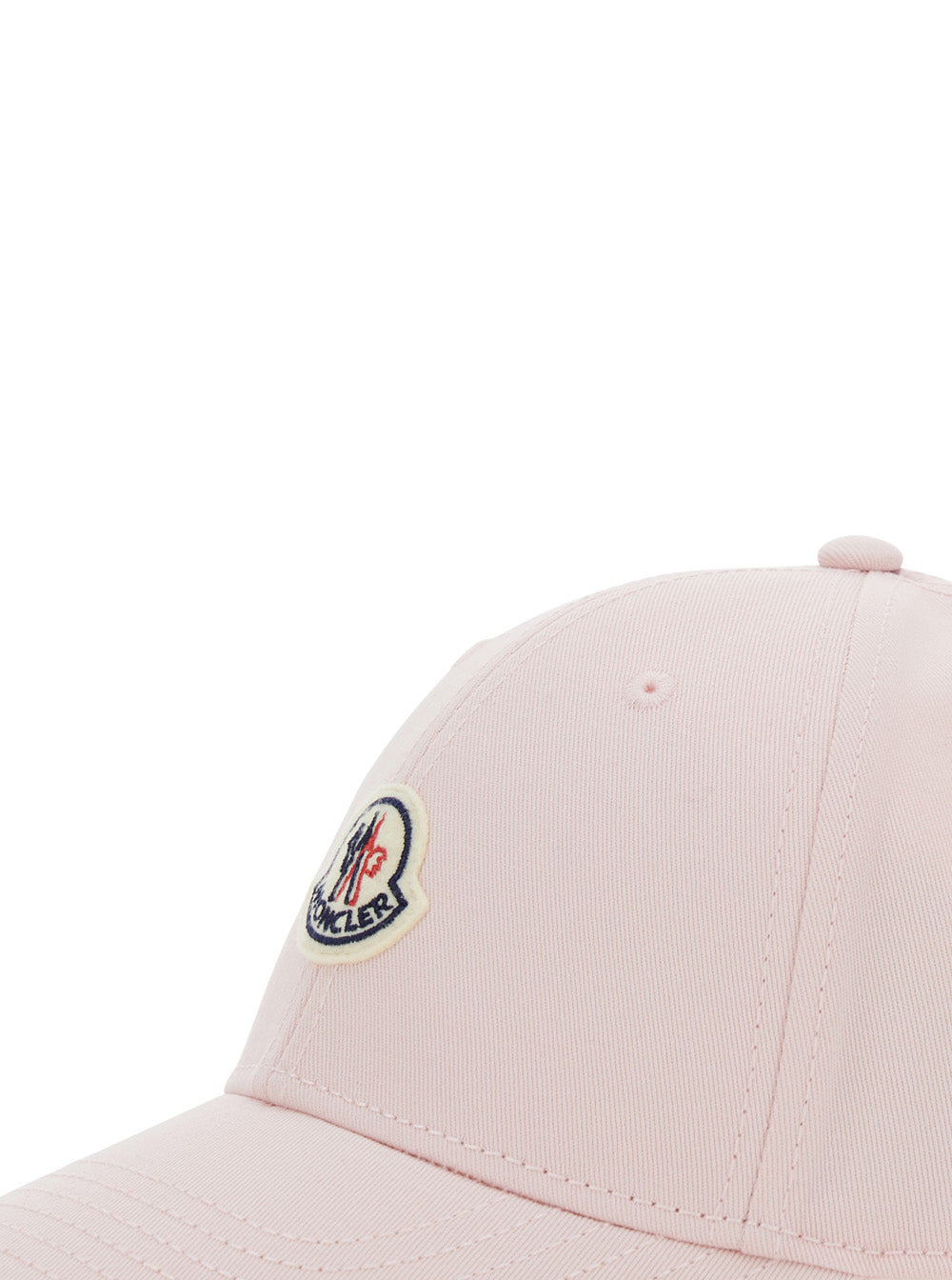 Moncler Women Pink Baseball Cap With Logo Patch In Cotton Woman - 3
