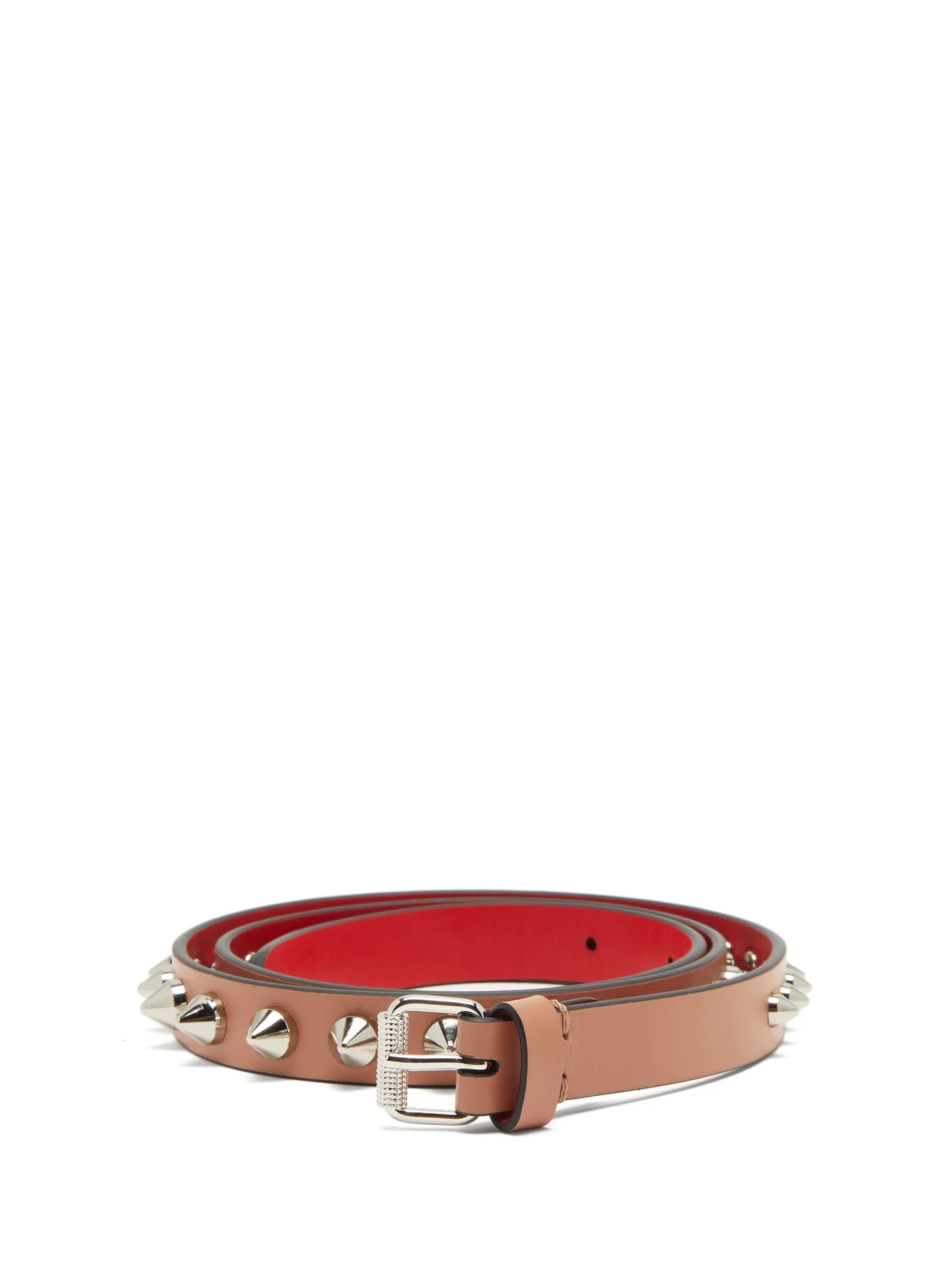 Loubispikes studded leather belt - 1