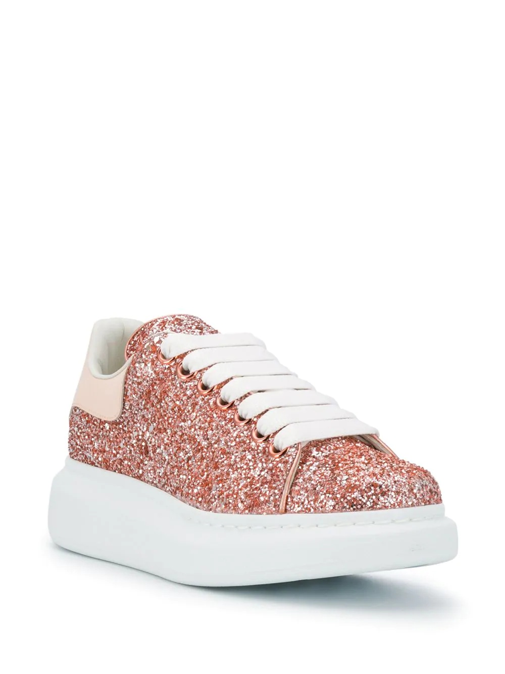 Oversized glitter-embellished sneakers - 2