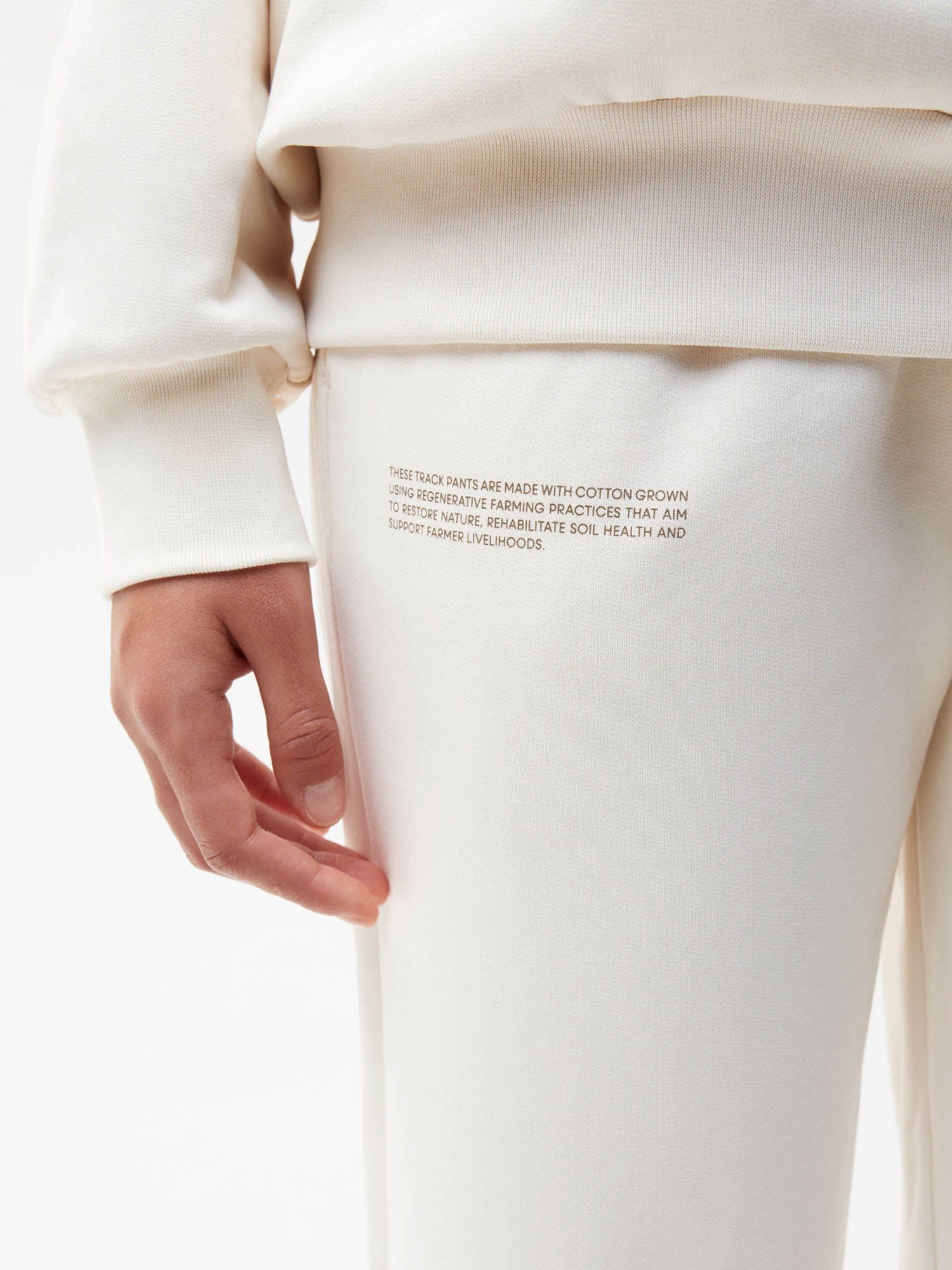 Womens In Conversion Cotton Track Pants - Cotton White - 3