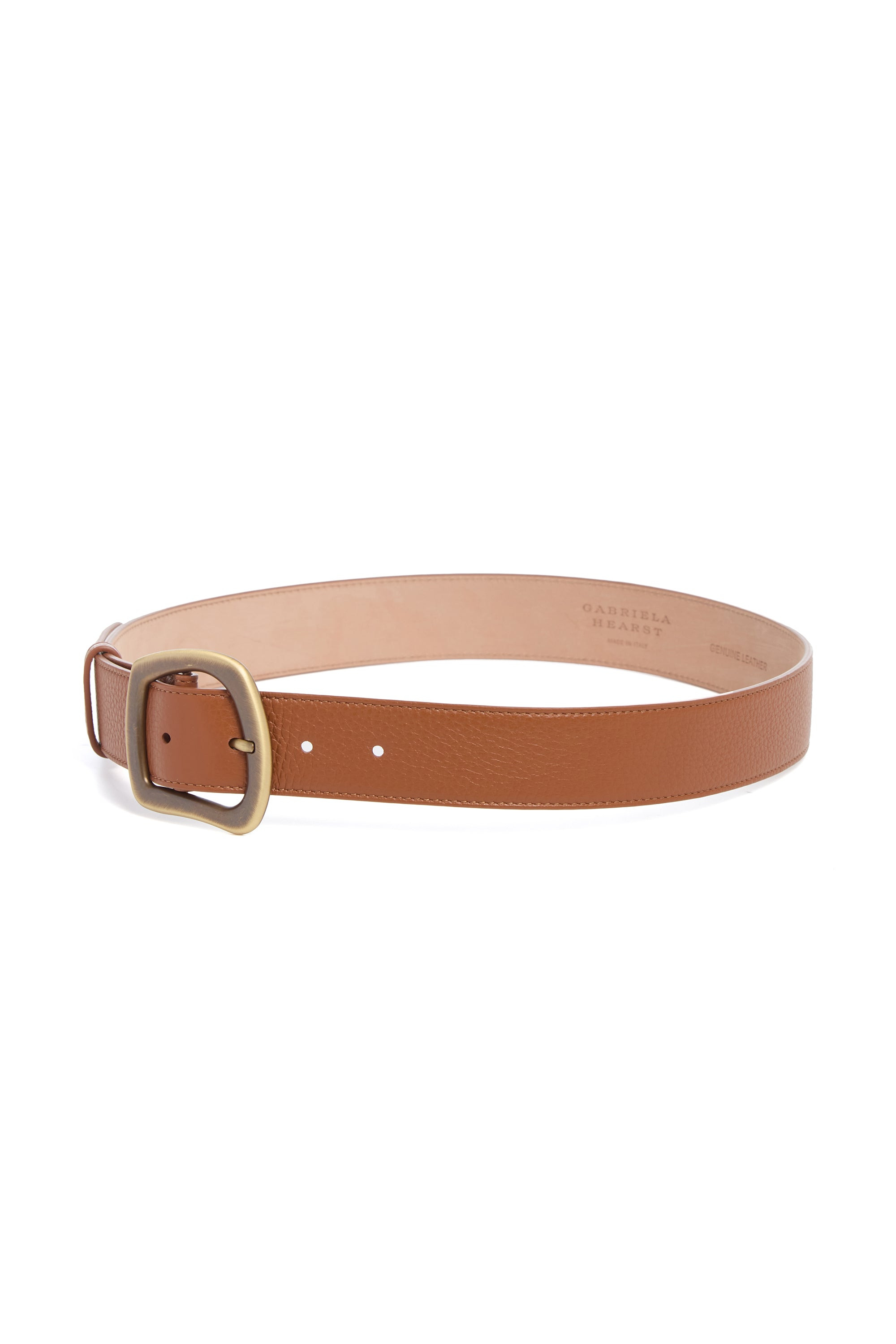 Medium Simone Belt in Cognac Textured Leather - 2