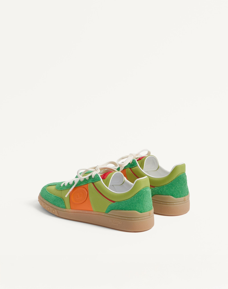 Valentino UPVILLAGE LOW TOP SNEAKER IN CRUST LEATHER AND NYLON outlook