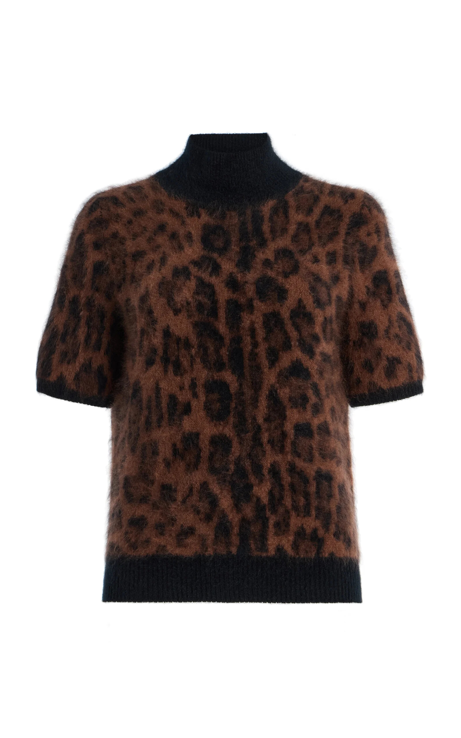 Ari Leopard Brushed-Cashmere Top animal - 1