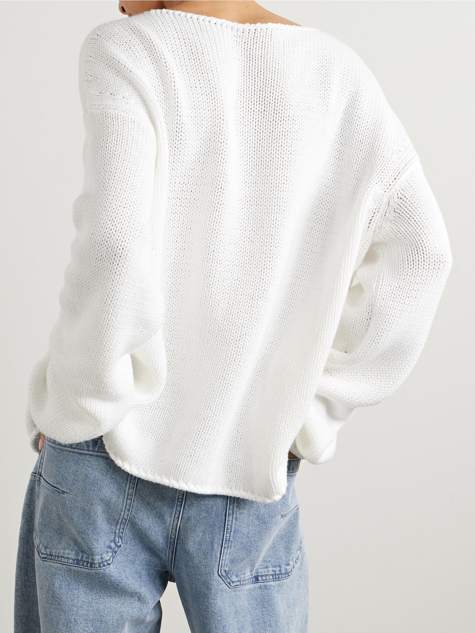 + NET SUSTAIN organic cotton sweater White - 4