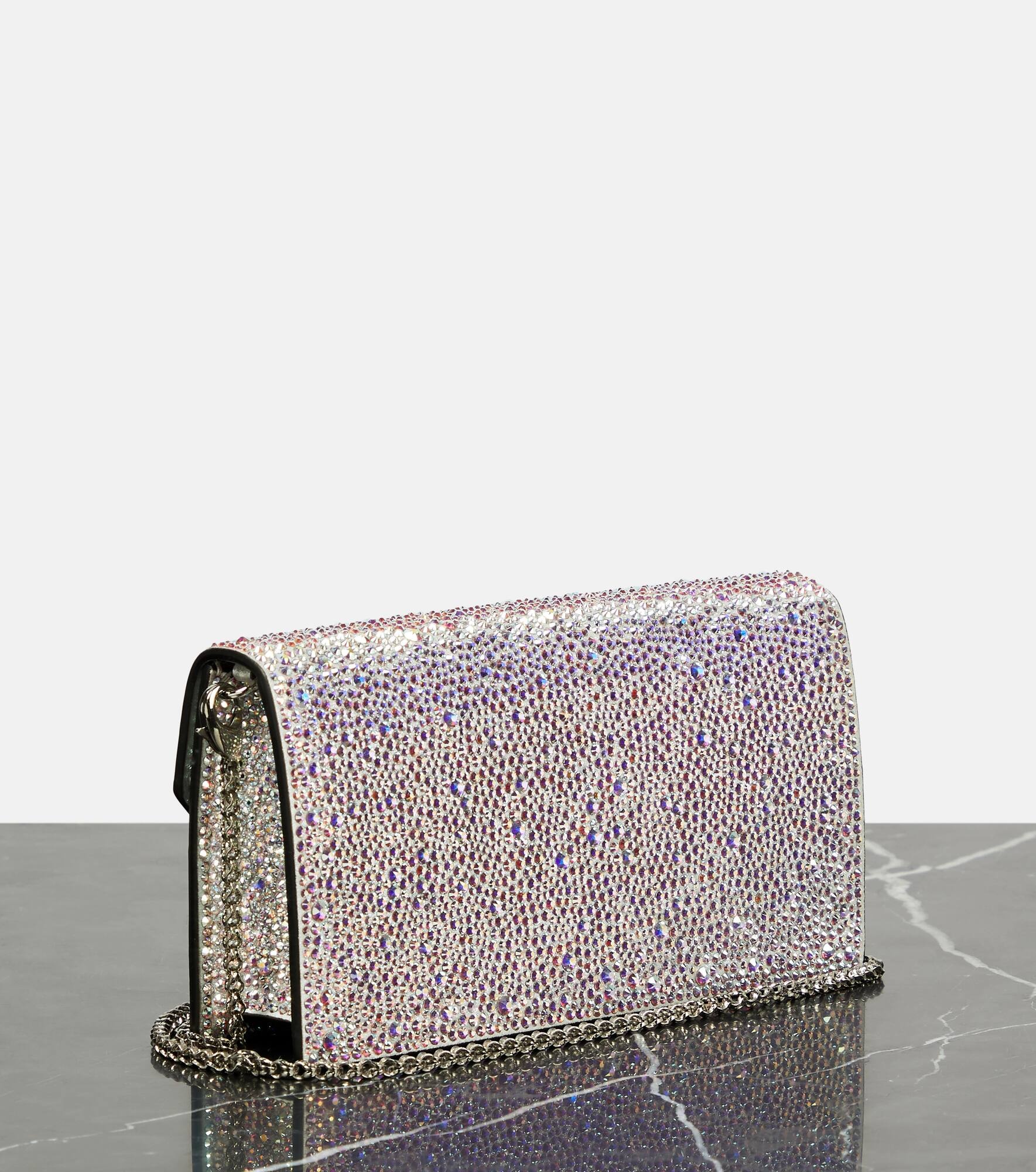 Loubi54 embellished leather clutch - 4