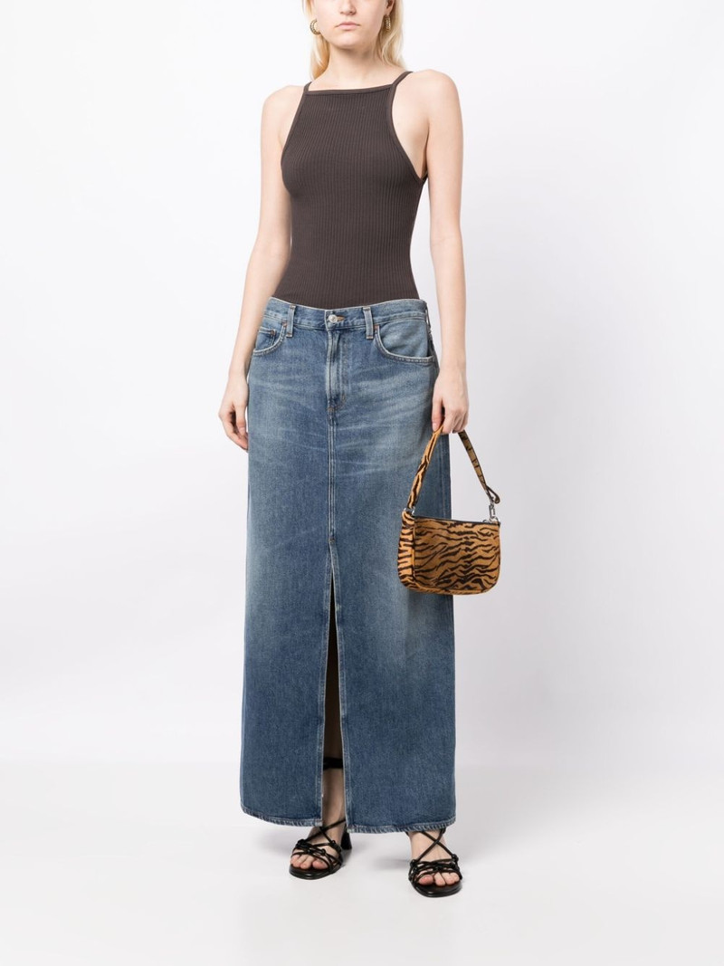 AGOLDE Leif mid-rise denim maxi skirt outlook