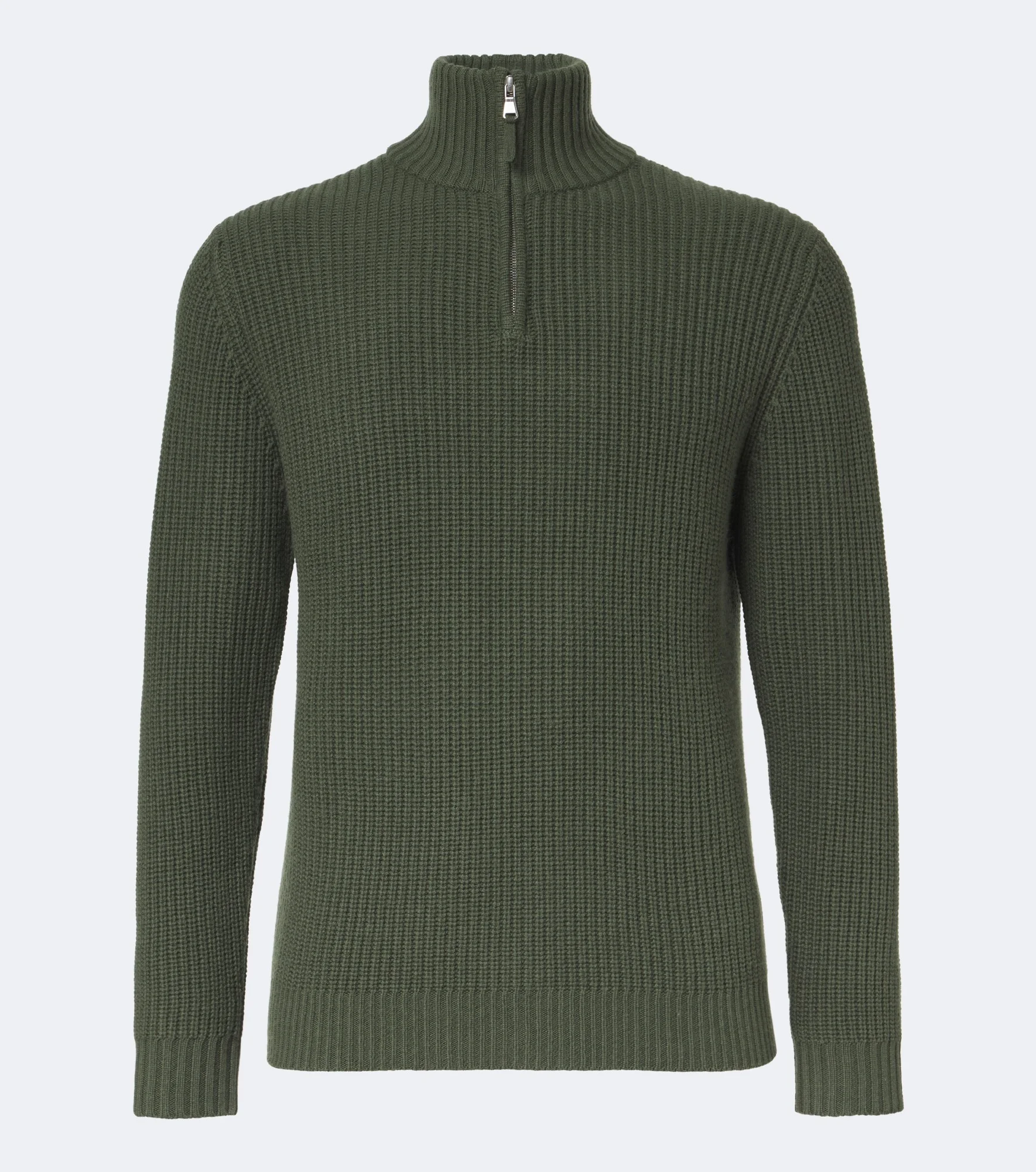 Wool and cashmere half-zip sweater - 1