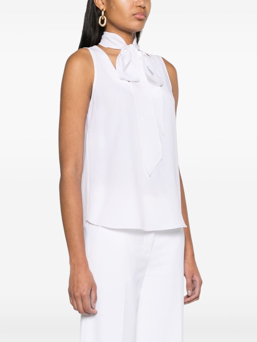 sleeveless crepe top - 3