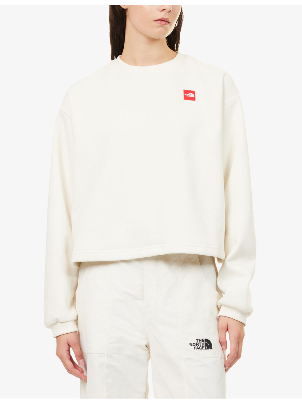 TNF Cropped Cotton Blend Sweatshirt - 3
