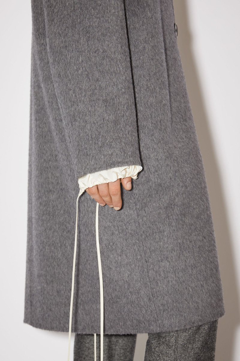 Single-breasted coat - Grey Melange 7