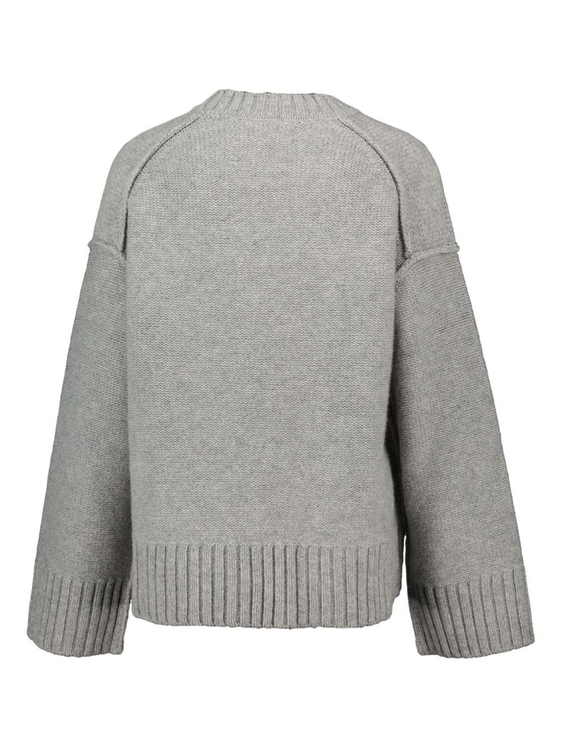 SAMSØE SAMSØE logo-intarsia wool sweater outlook