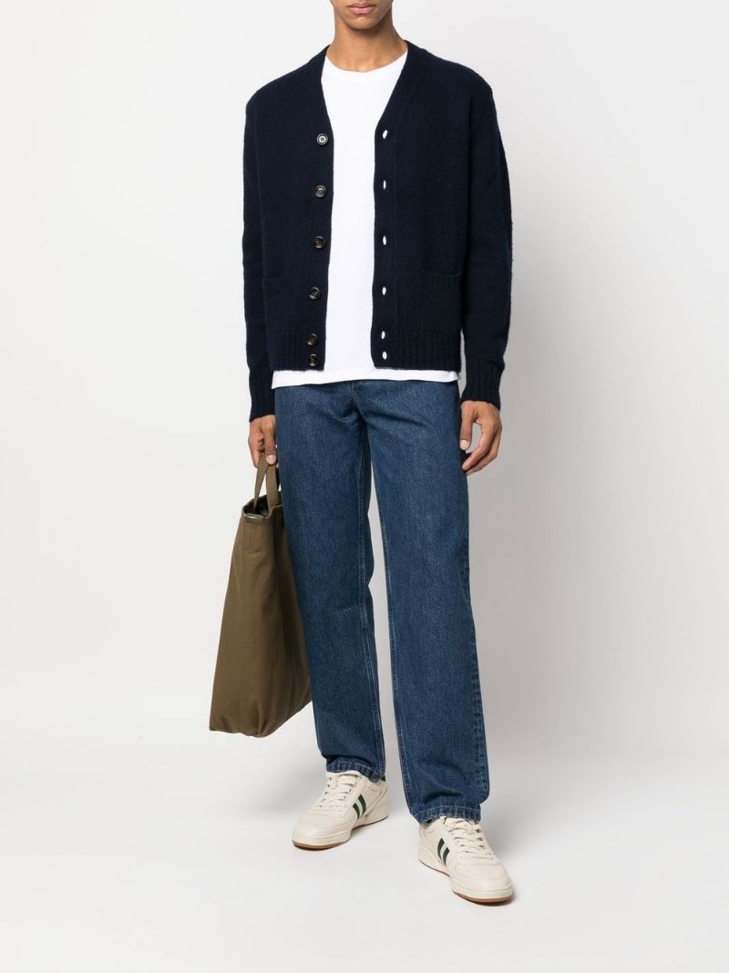 button-down knit cardigan - 4
