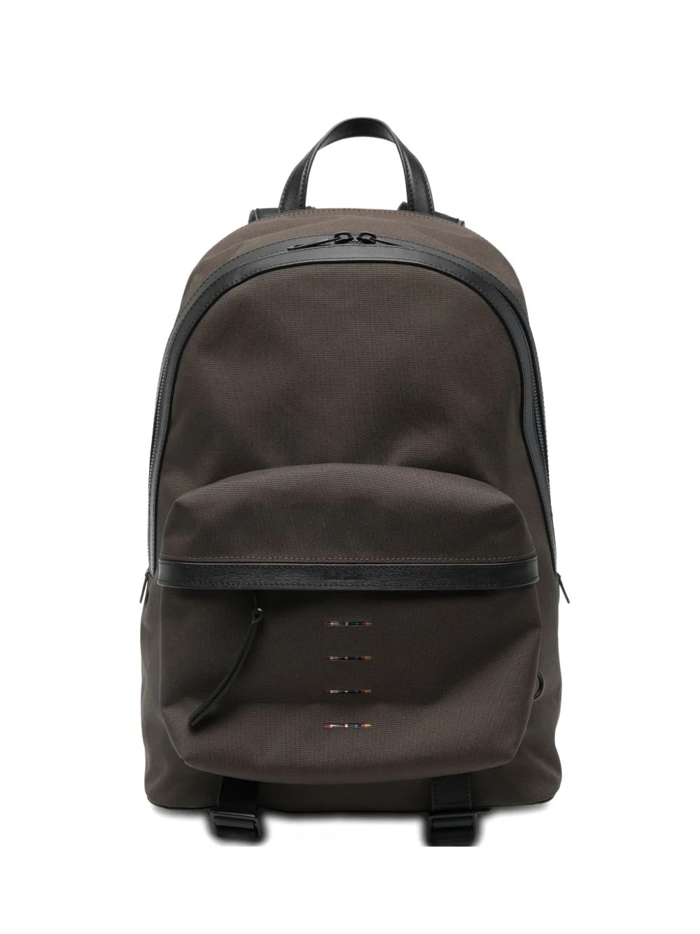 leather-trim backpack - 1