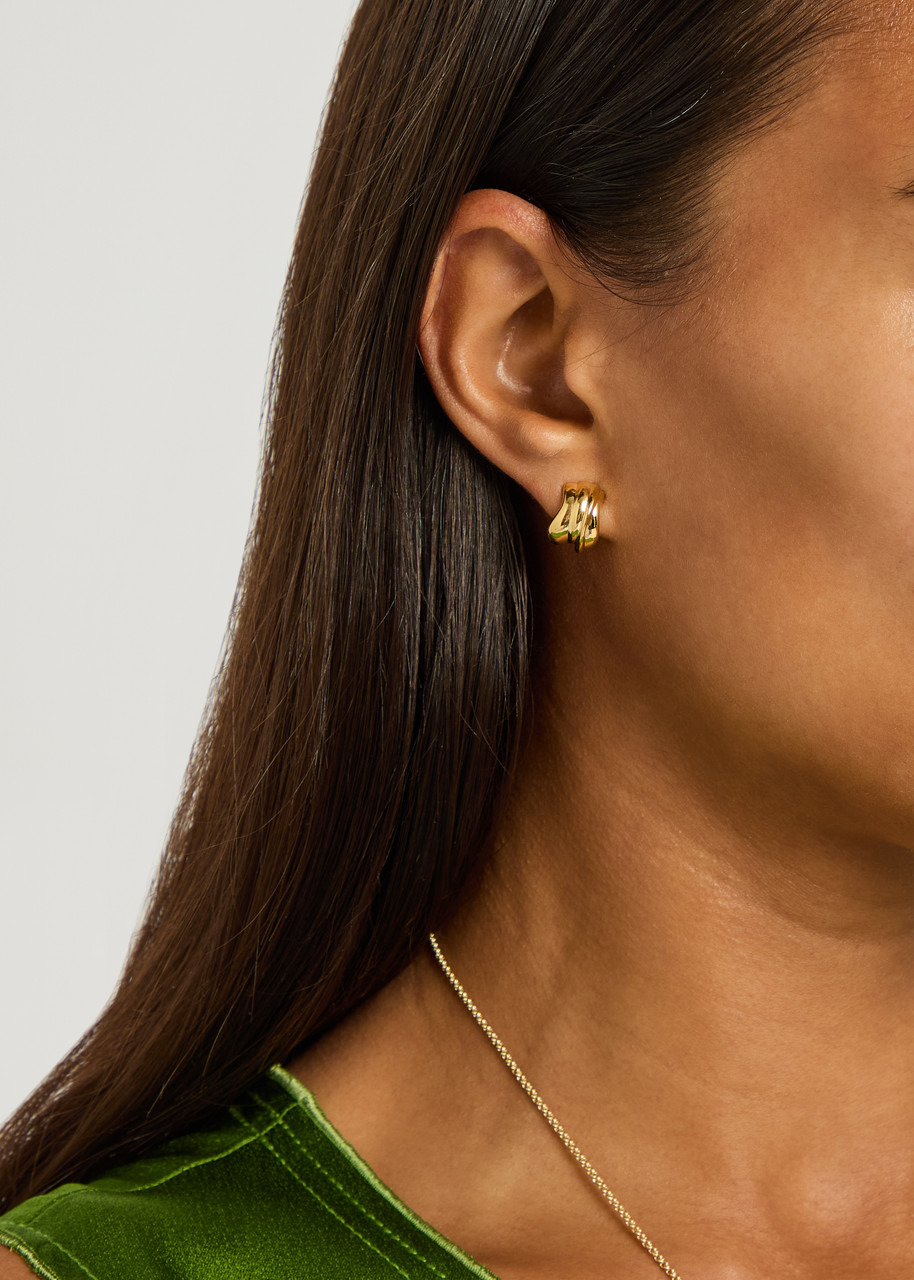 Completedworks Sculpted 18kt Gold-plated Hoop Earrings - 2
