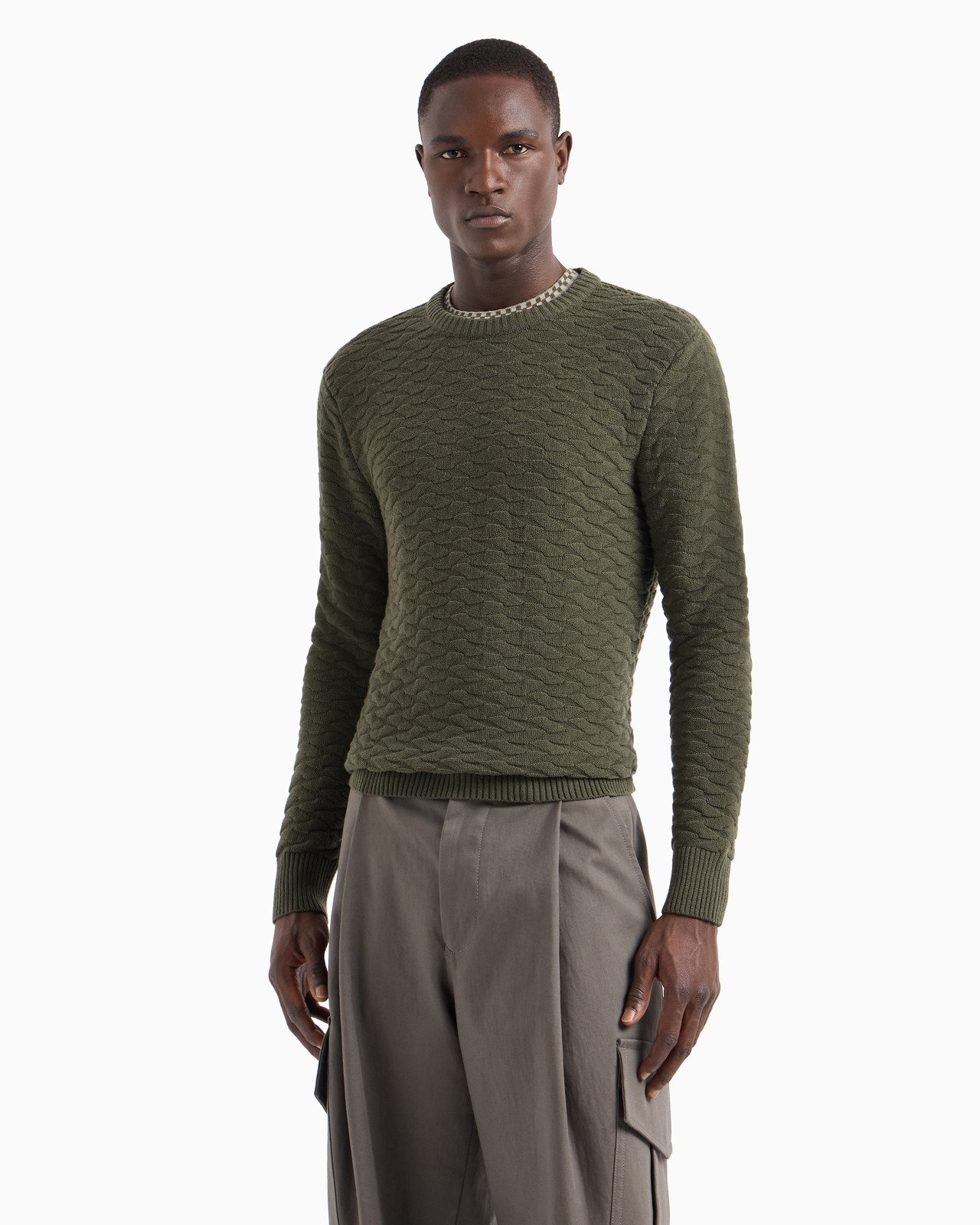 Jacquard virgin-wool blend crew-neck jumper - 2
