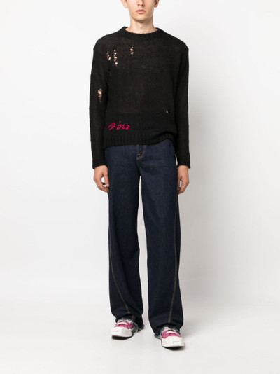 Andersson Bell distressed-effect mohair-blend jumper outlook
