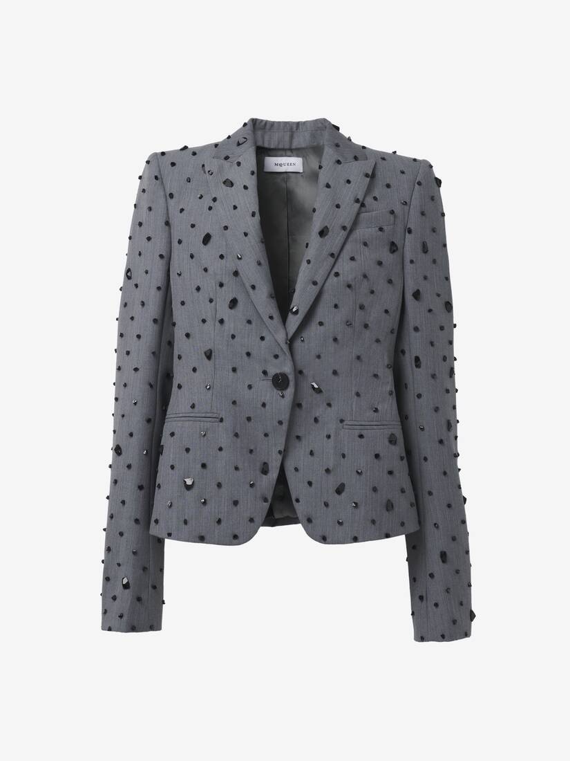 Cosmic Stone Embroidery Single-breasted Jacket - 1
