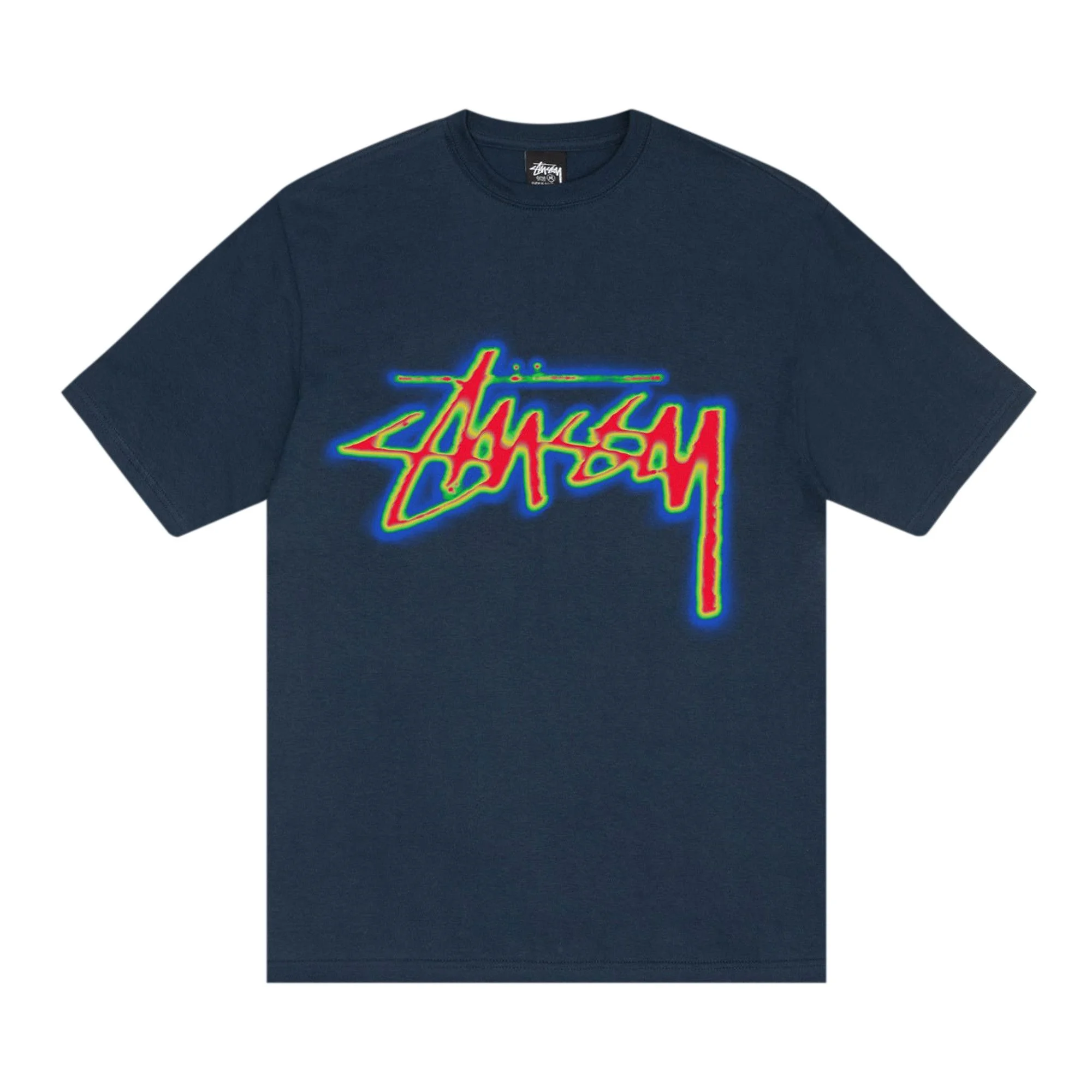 Stussy Thermal Stock Tee 'Navy' - 1