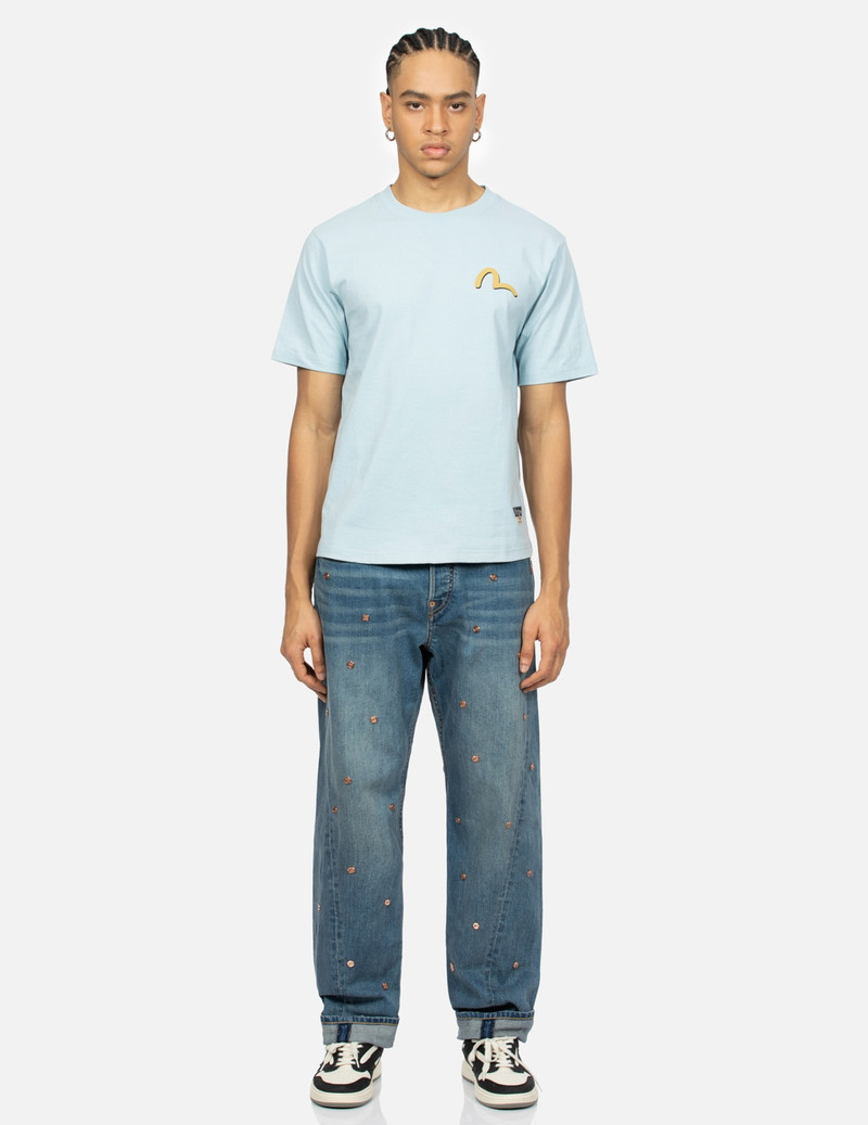 EVISU SEAGULL AND PLAYFUL GODHEAD PRINT REGULAR FIT T-SHIRT outlook