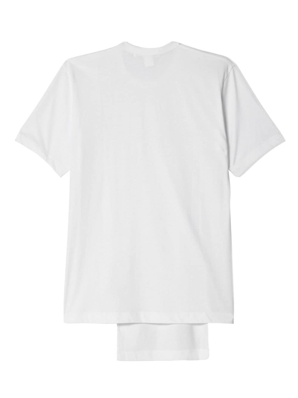 draped-panel T-shirt - 2