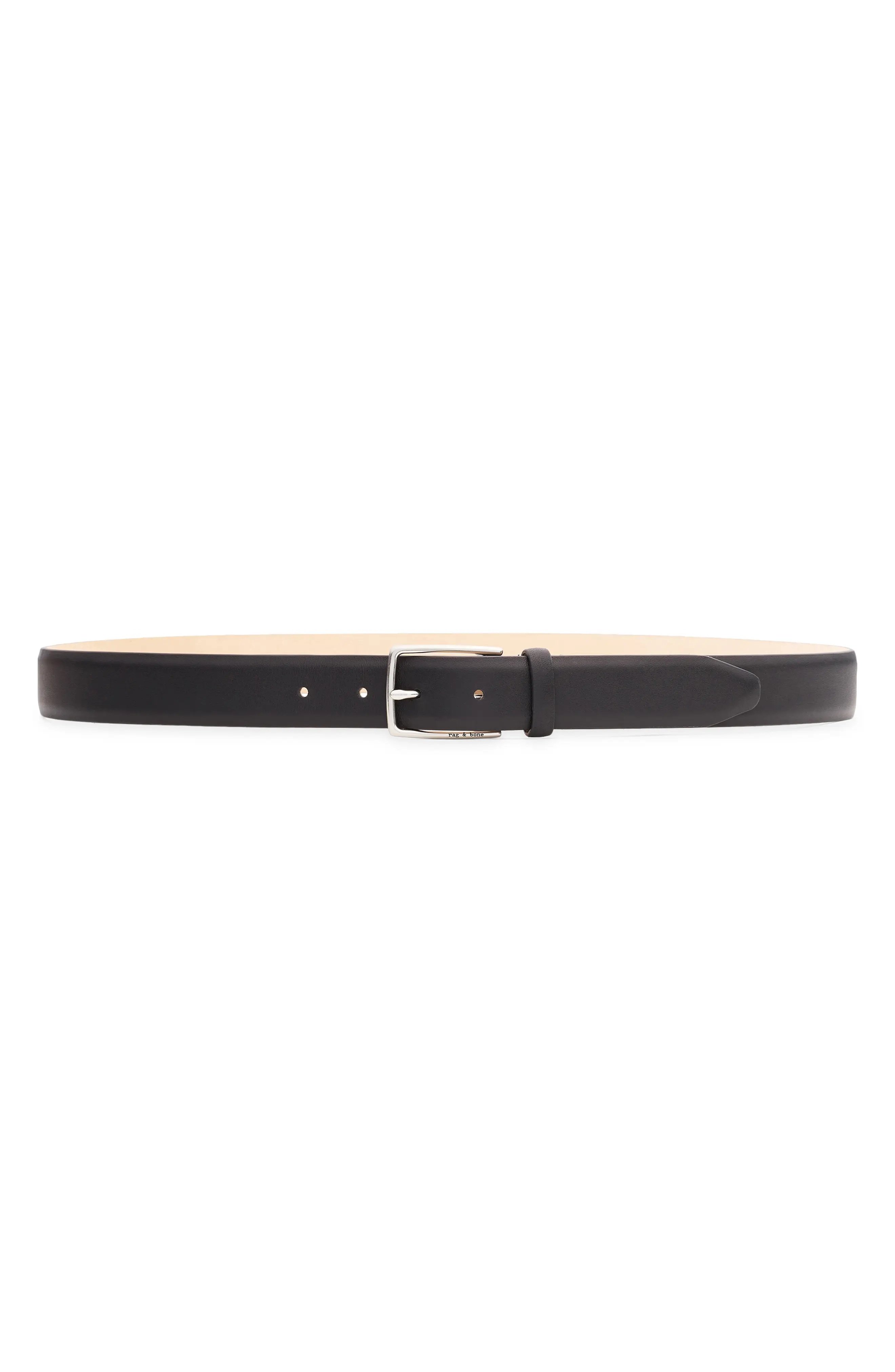 Black Leather Belt - 1