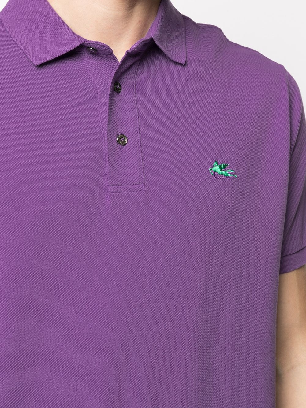 embroidered logo polo shirt - 5