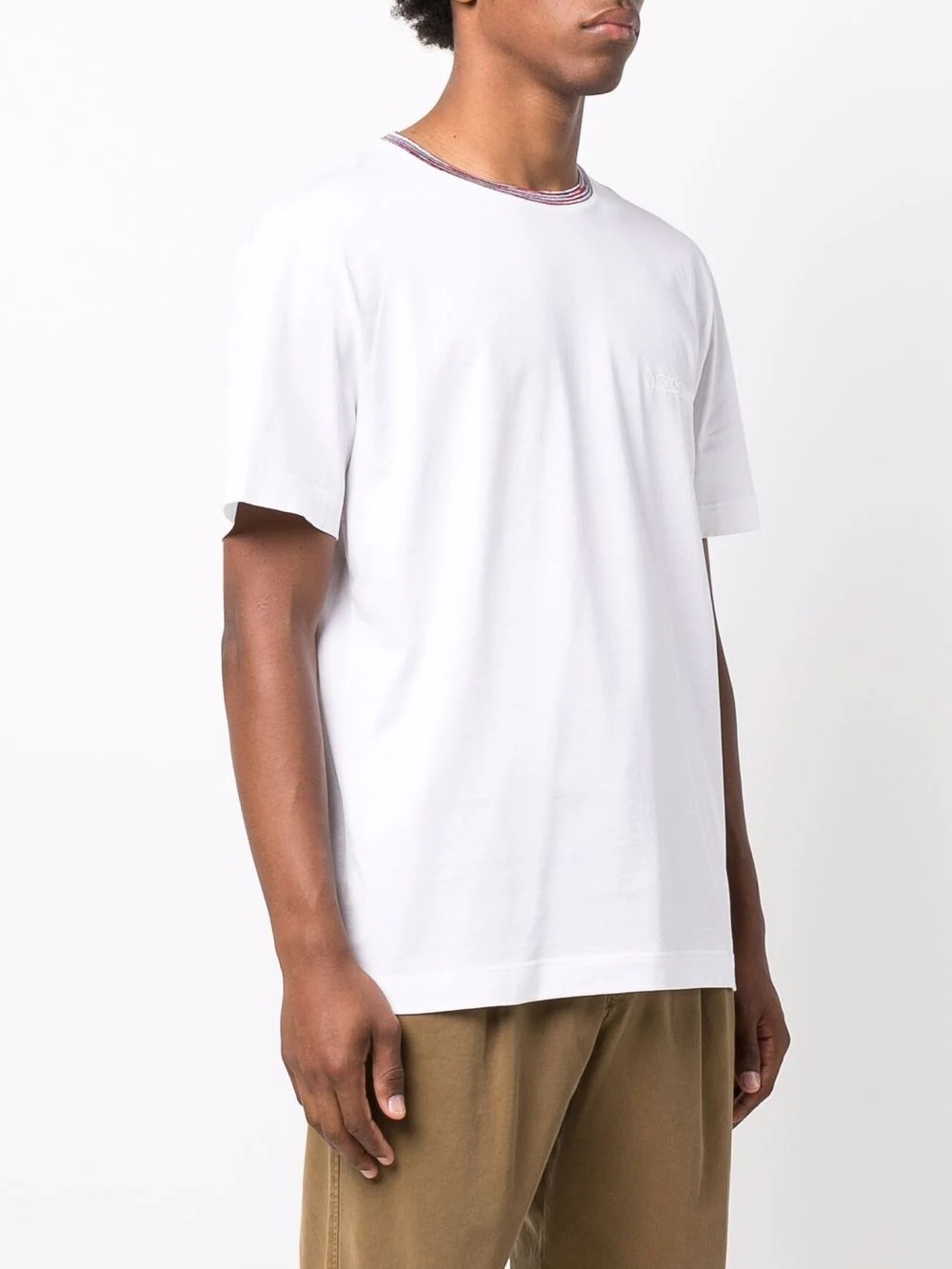 contrast-trim T-shirt - 3