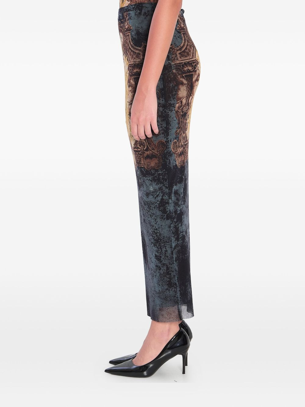 Médaillon-print elastic-waist skirt - 2