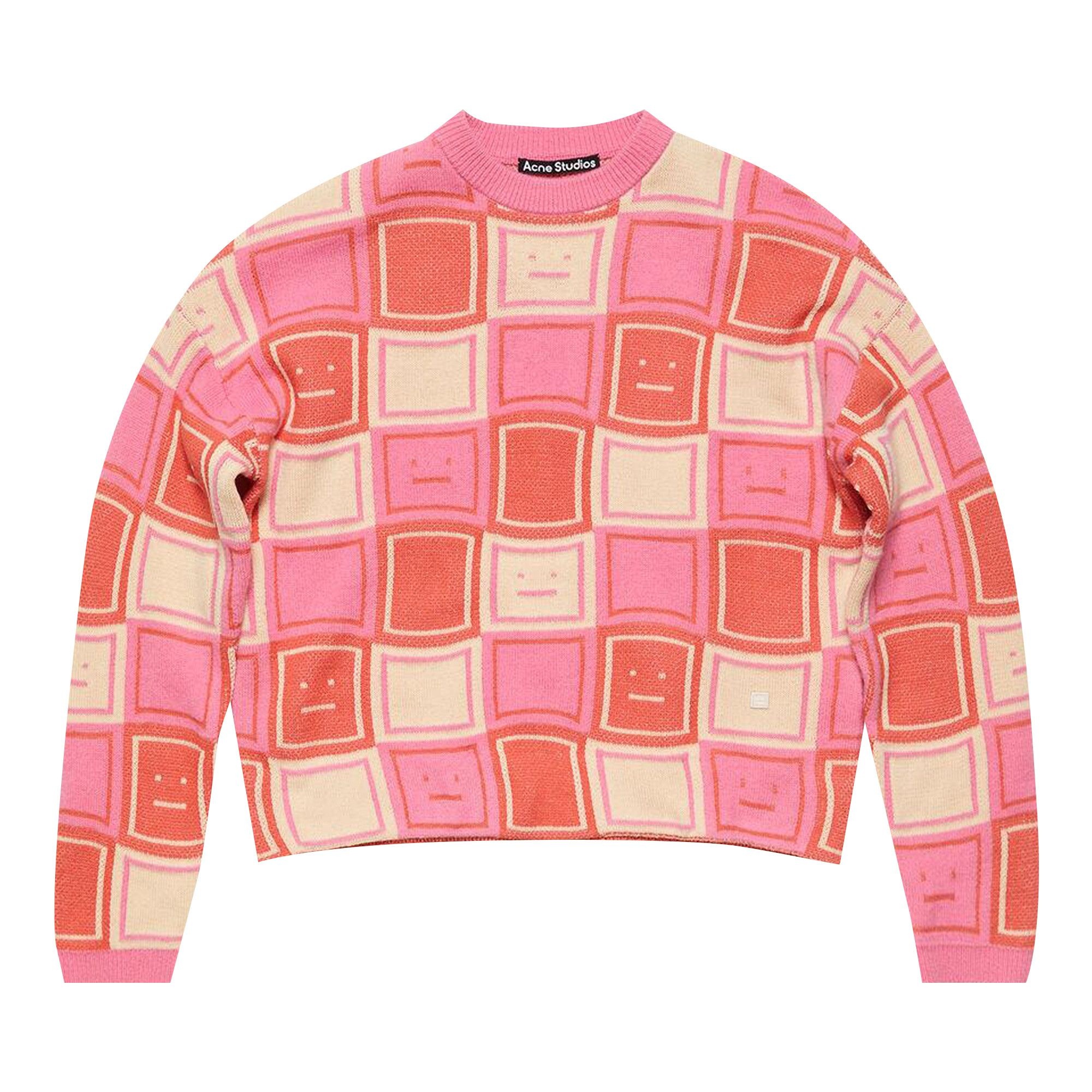 Acne Studios Jacquard Crewneck Jumper 'Rusty Orange/Tango Pink' - 1