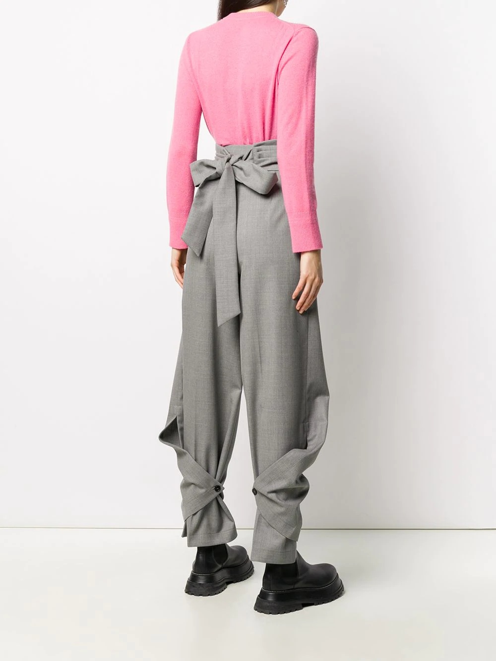 high-waisted pleated trousers - 4