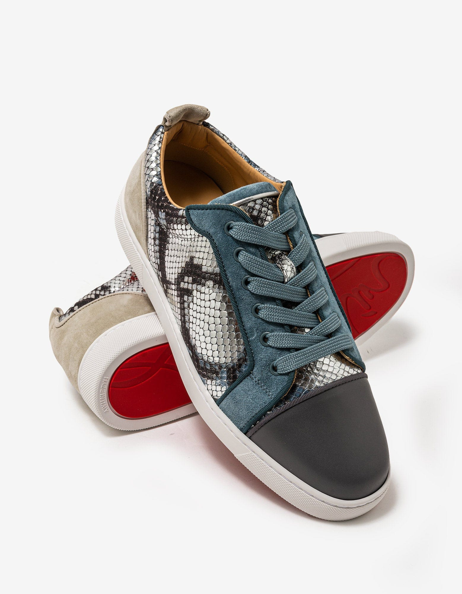 Christian Louboutin Louis Junior Amazonia Blue Trainers - 8