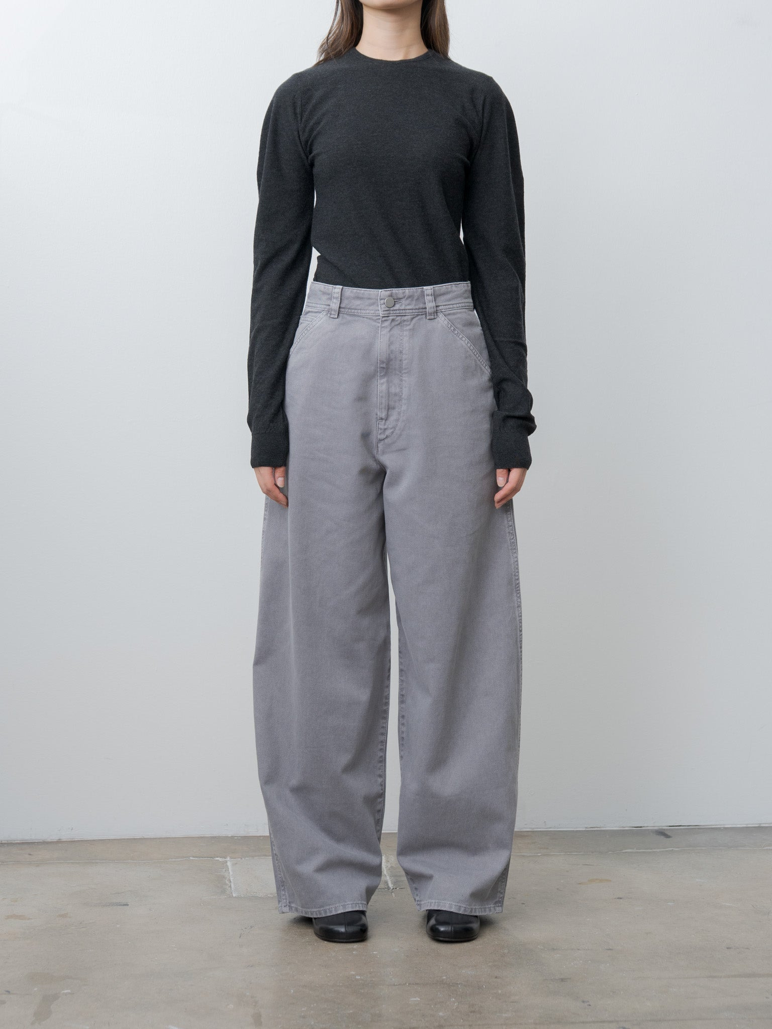 Crew Neck Sweater - Anthracite Melange - 2