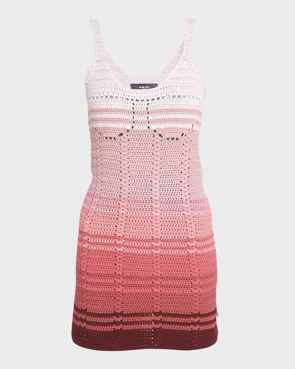 Sunset Ombre Crochet Sleeveless Bustier Mini Dress - 1