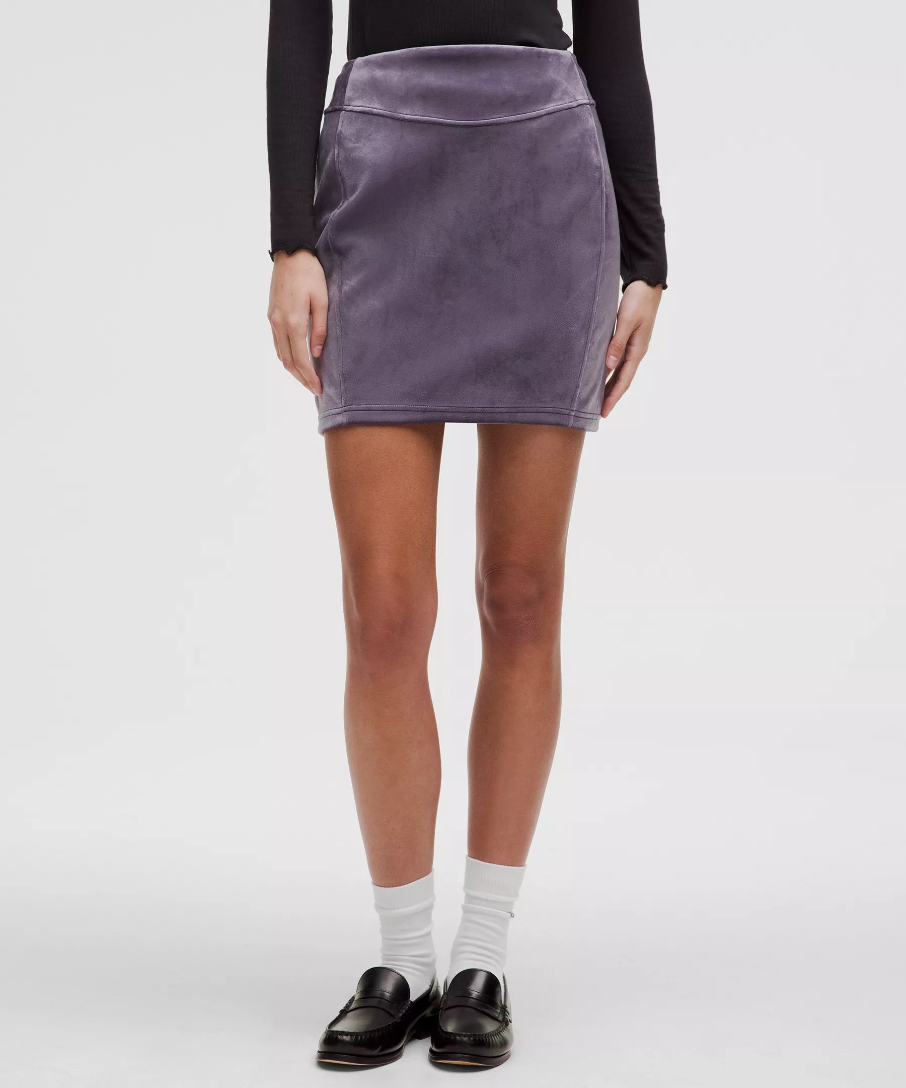 Scuba High-Rise Mini Skirt *Velvet - 1