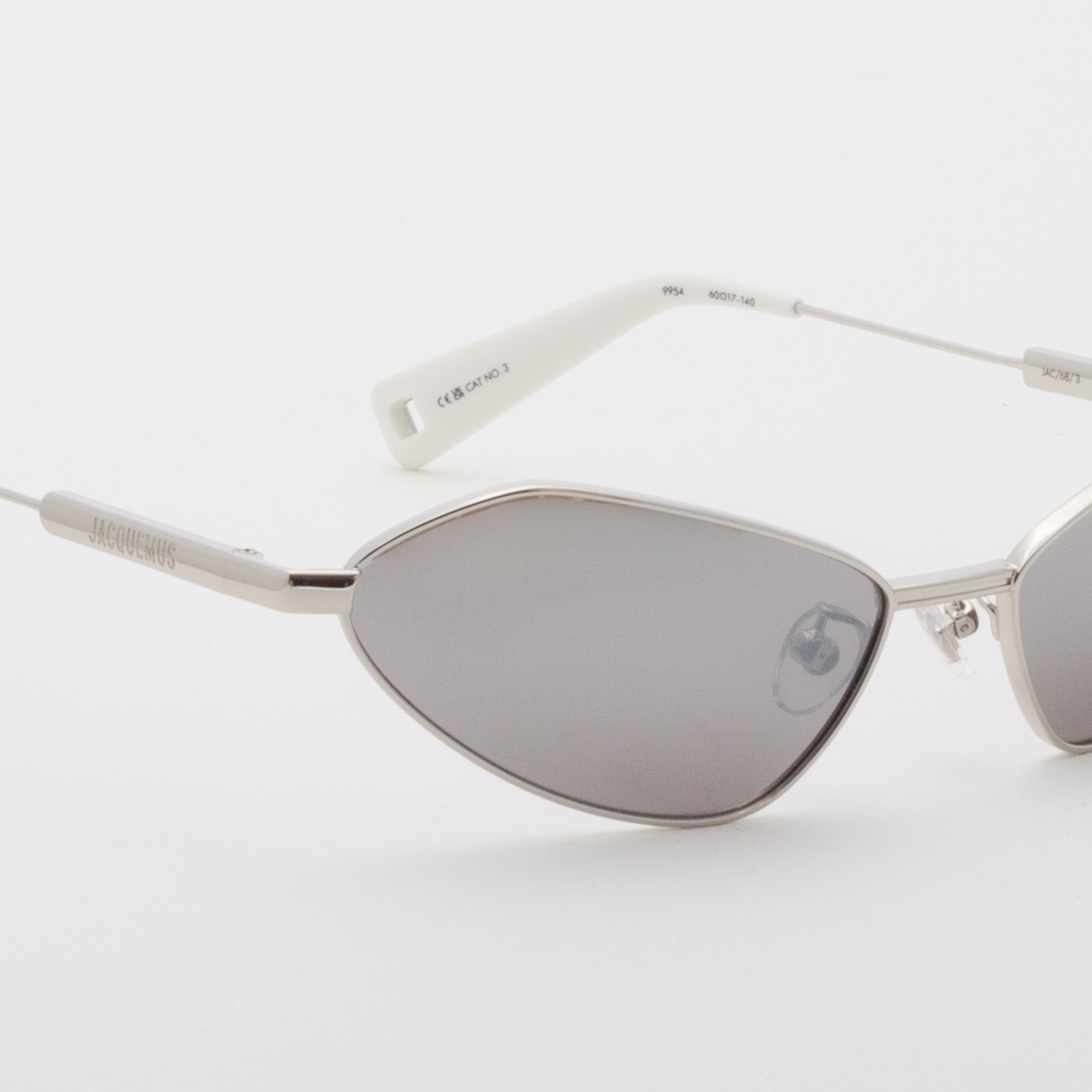 Bambino Angular Sunglasses in Metal Silver - 3